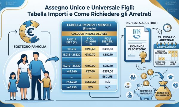 Assegno Unico e Universale Figli: Tabella Importi e Come Richiedere gli Arretrati